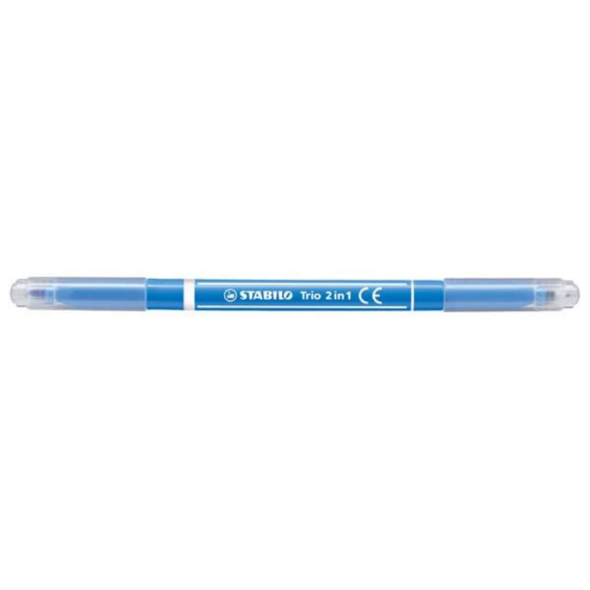 Filzstift und Fineliner in einem - STABILO Trio 2 in 1 - hellblau