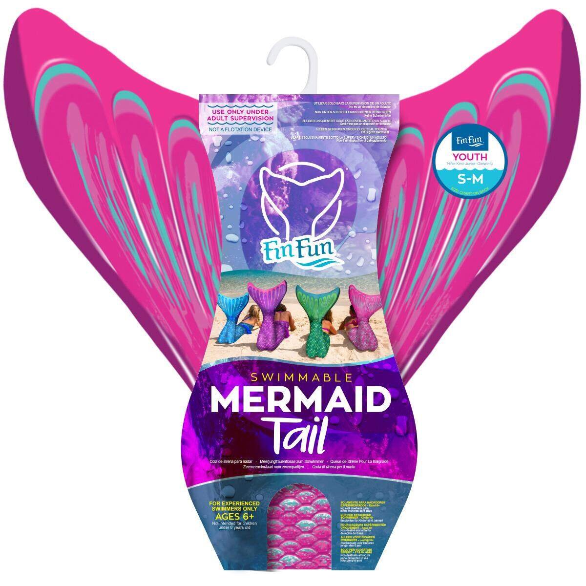 Fin Fun Meerjungfrau Flosse Größe S / M, Monoflosse und Fischschwanz, pink