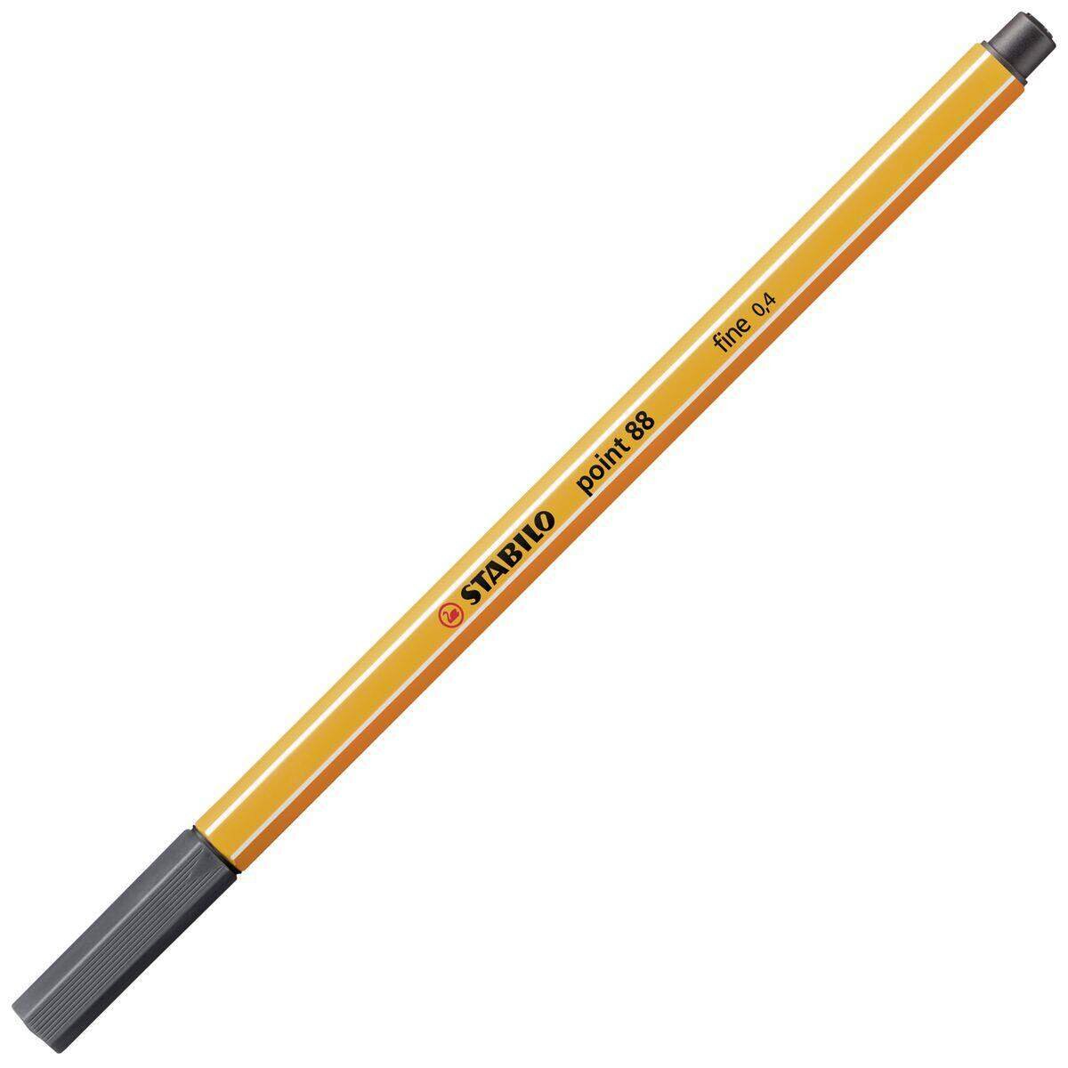 Fineliner - STABILO point 88 - Einzelstift - schwarzgrau