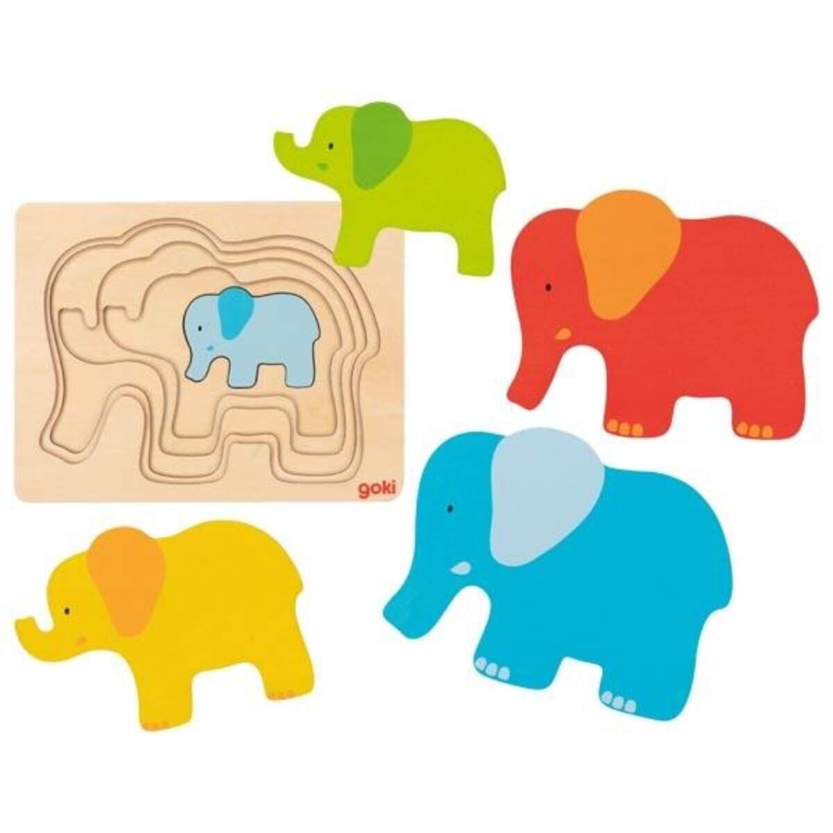 goki Schichtenpuzzle Elefant