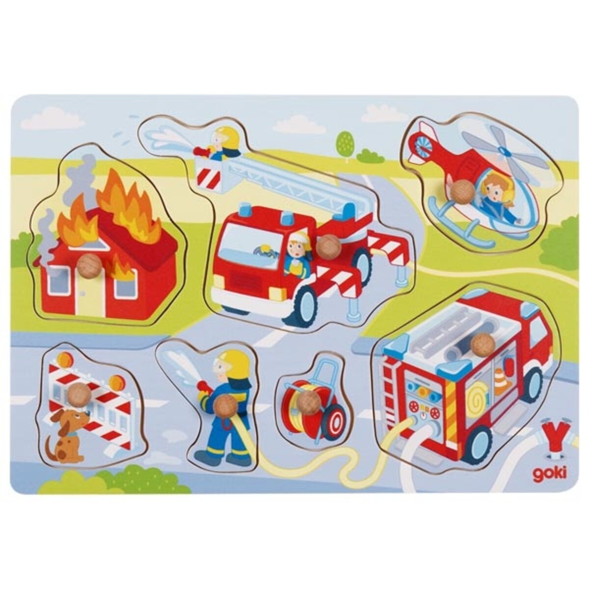 goki Steckpuzzle Feuerwehreinsatz