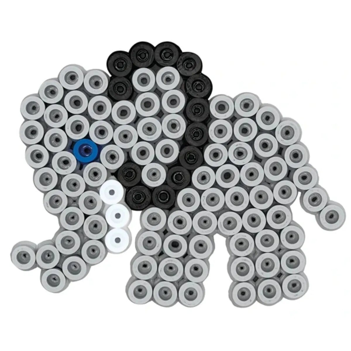 Hama Maxi Bügelperlen, Bügelperlen Box Löwe und Elefant, ca. 600 Bunte Bastelperlen, Zwei transparente Stiftplatten, Ø 10,0 mm