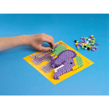 Hama Maxi Bügelperlen, Bügelperlen Box Löwe und Elefant, ca. 600 Bunte Bastelperlen, Zwei transparente Stiftplatten, Ø 10,0 mm