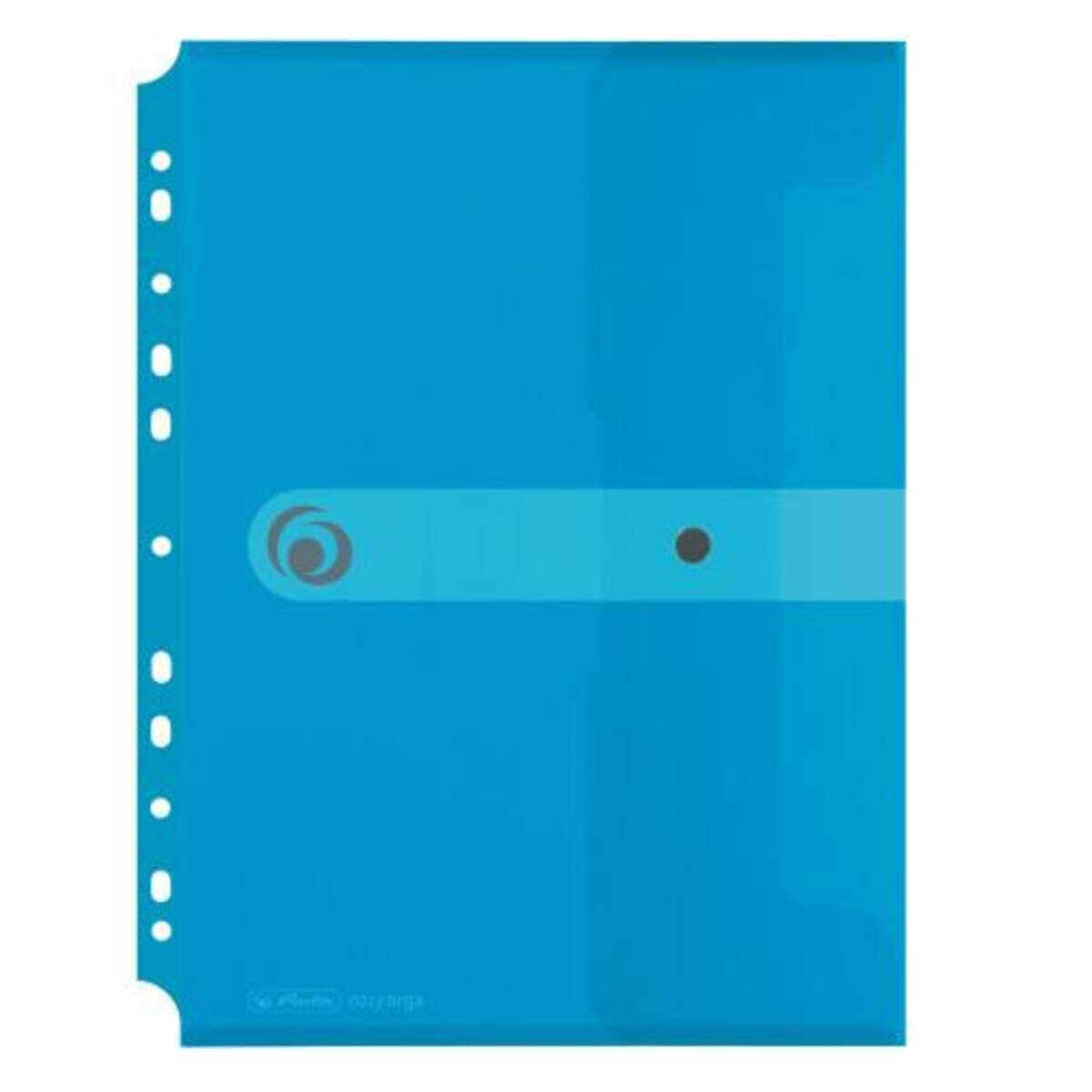 Herlitz Dokumententasche PP A4 zum Abheften transparent blau