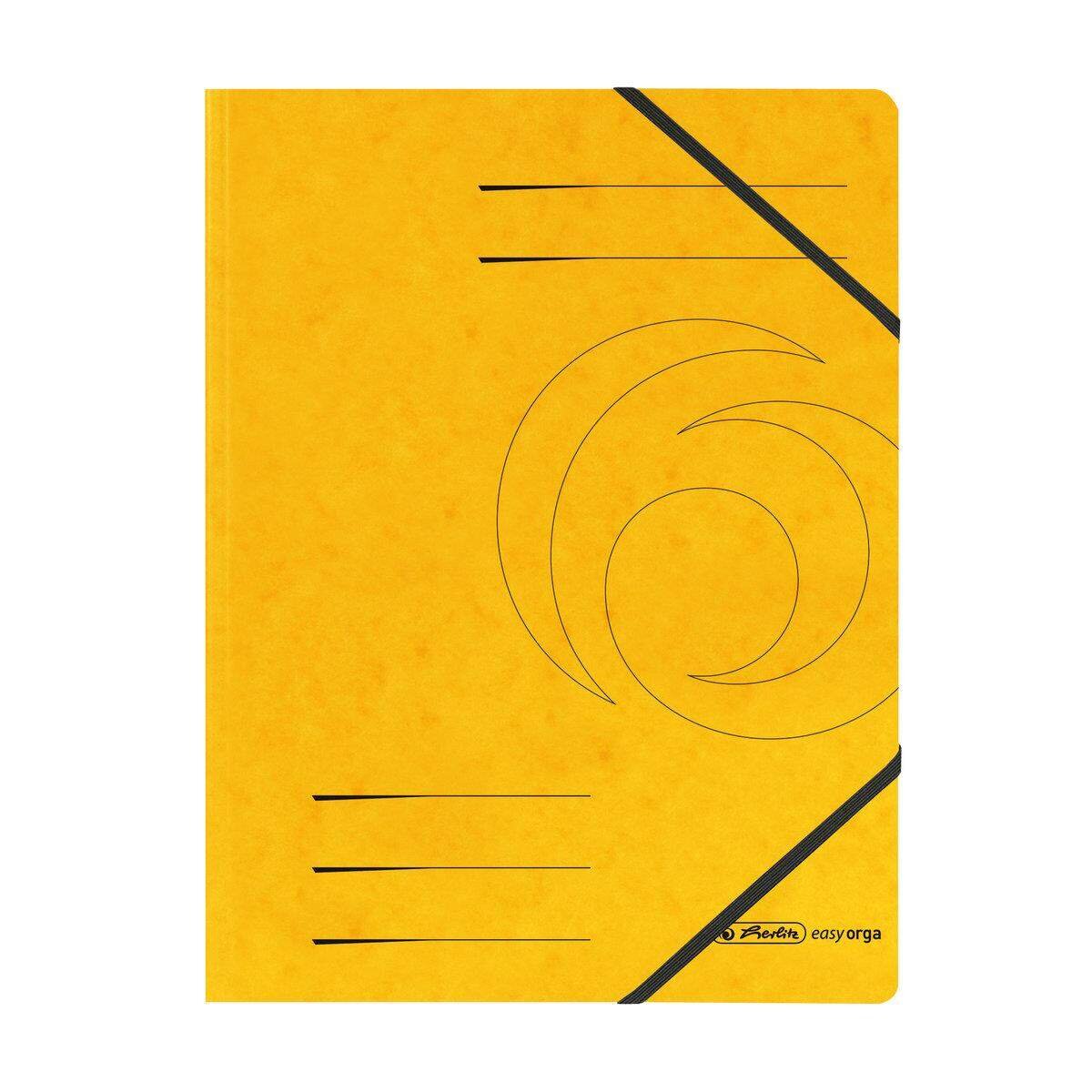Herlitz Eckspanner Pappe A4 gelb