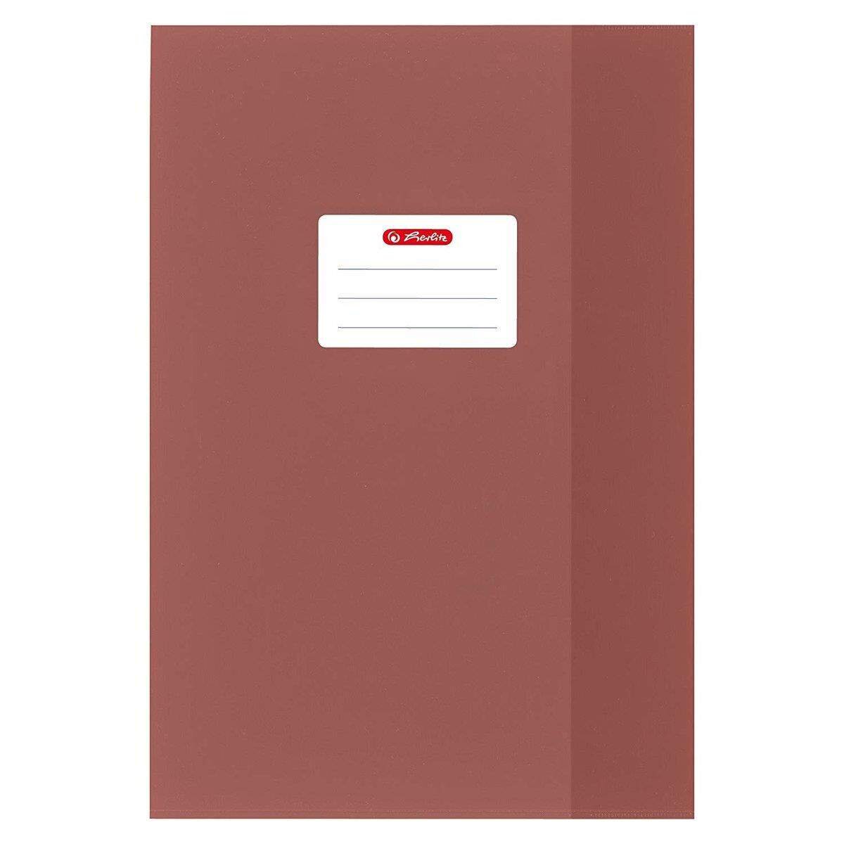 Herlitz Heftschoner DIN A4, geprägt (Bast), PP, braun