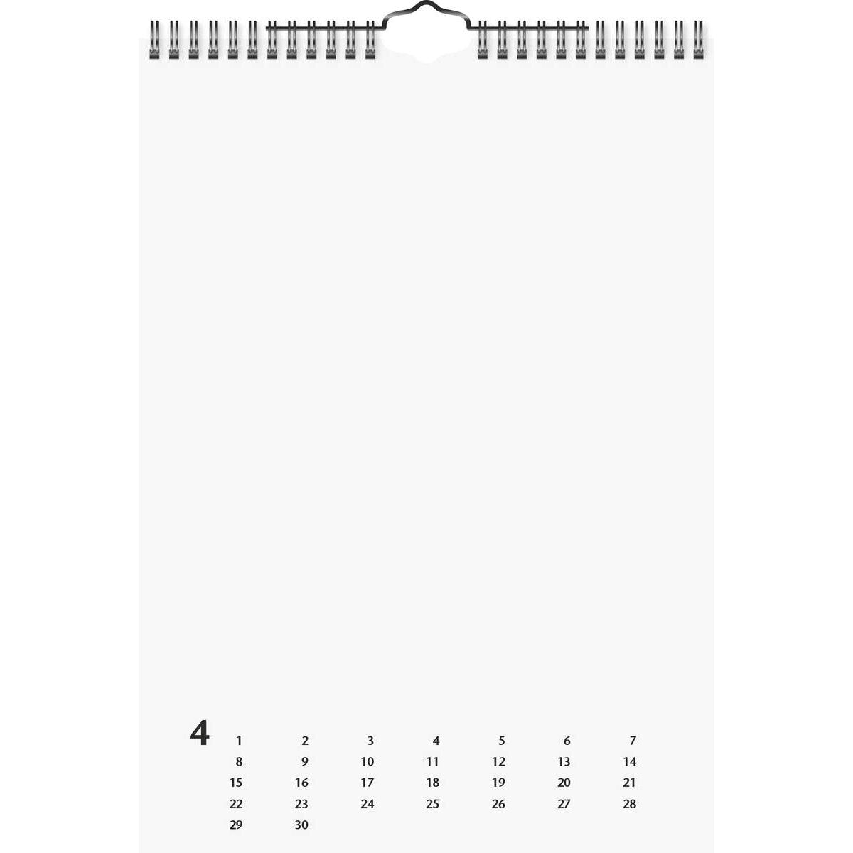 Heyda Bastelkalender immerwährend A4 Deckblatt: weiß, Monatsblätter: weiß