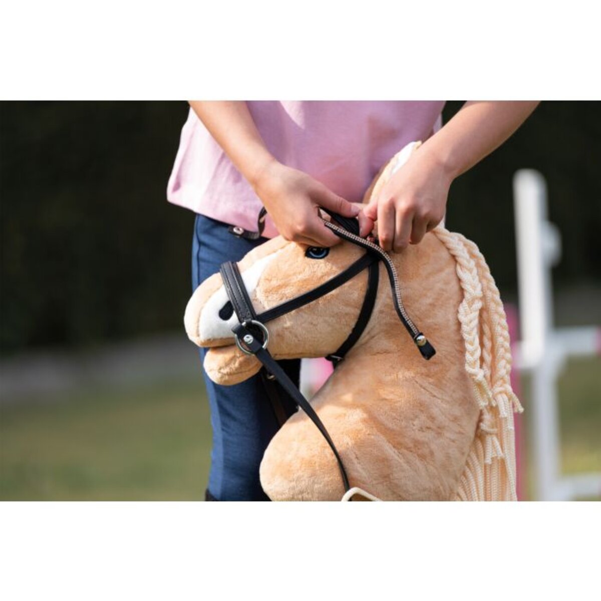 HKM Kids Hobby Horsing Stirnbänder blau/silber, 3er Set