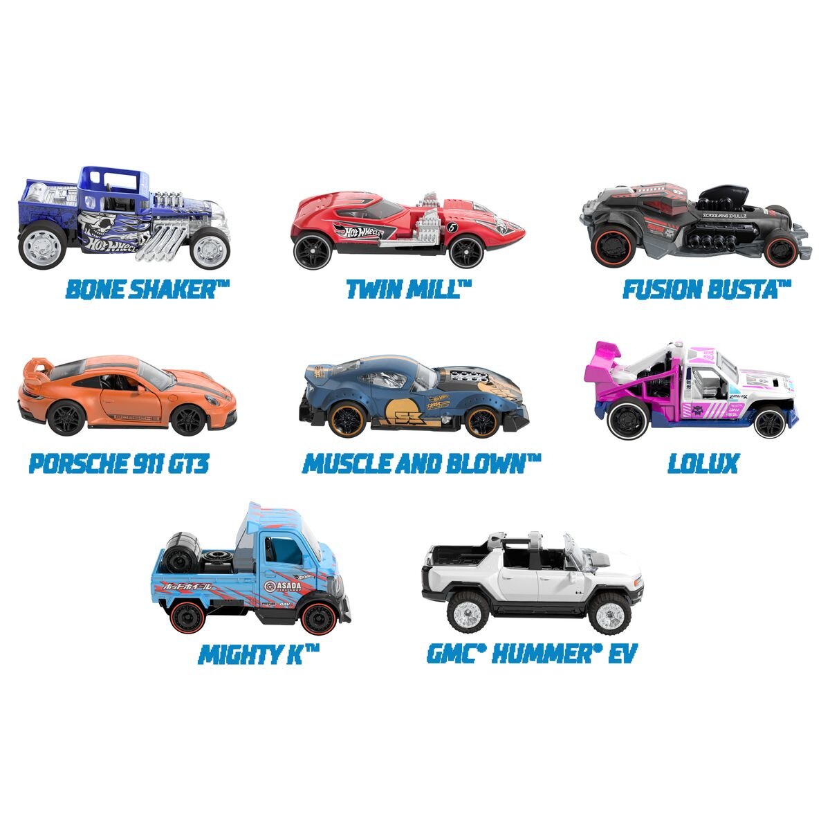 Hot Wheels Pull-Backs, 1 Stück, 8-fach sortiert