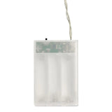 Idena 30er LED Micro-Lichterkette, warmweiß, für innen, batterieb., silberner Draht, Timer