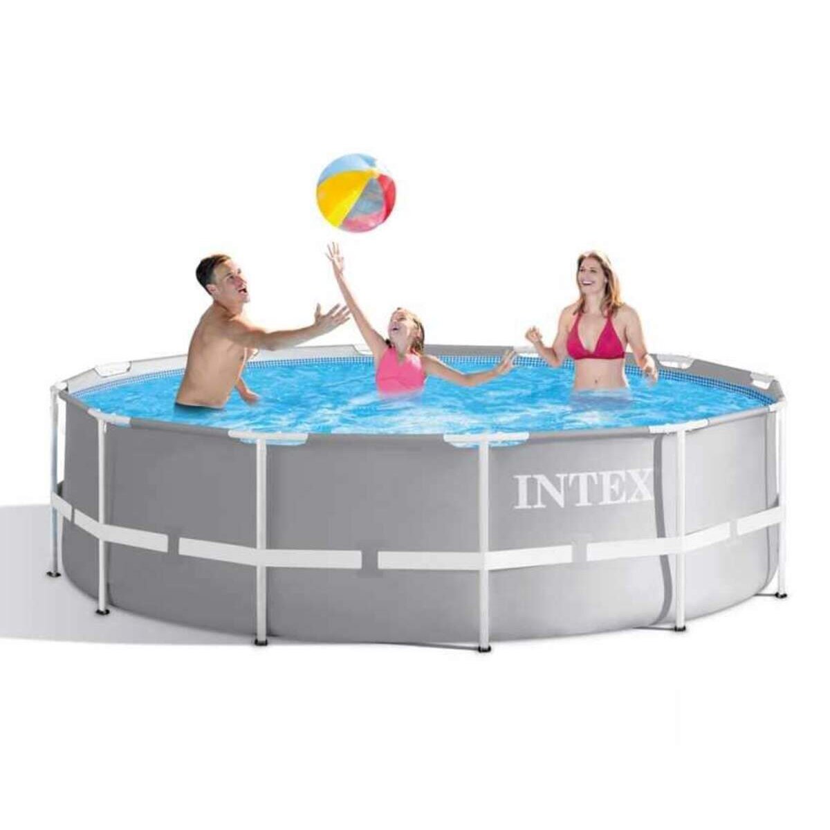 Intex Prism Frame Pool 366x99 mit Filterpumpe und Einstiegsleiter