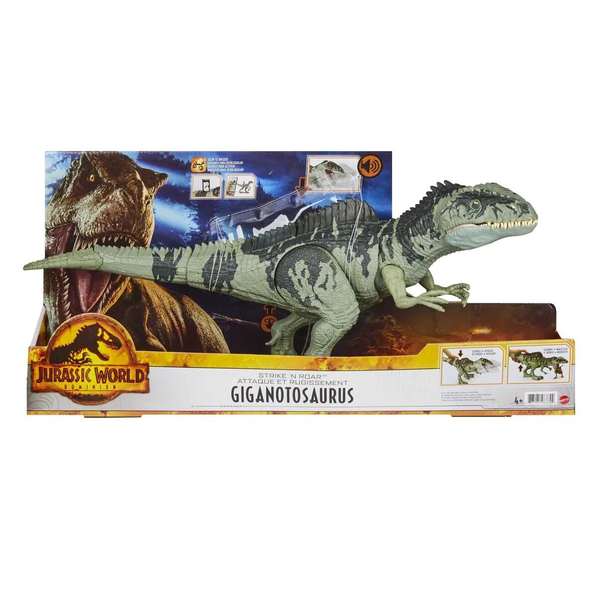 Mattel Jurassic World Strike N Roar Giganotosaurus (SIOC)