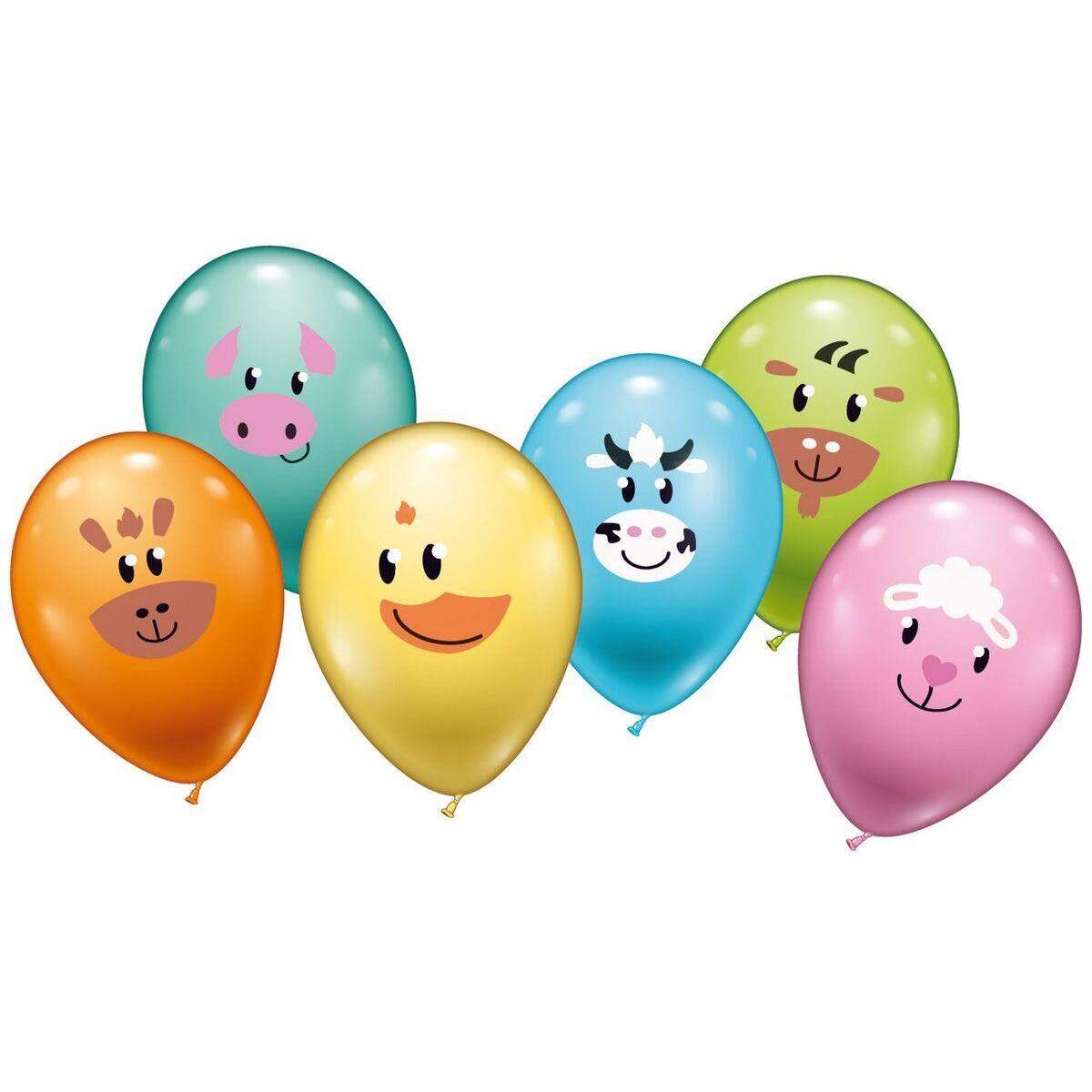 Karaloon 6 Ballons "Animal Smile"