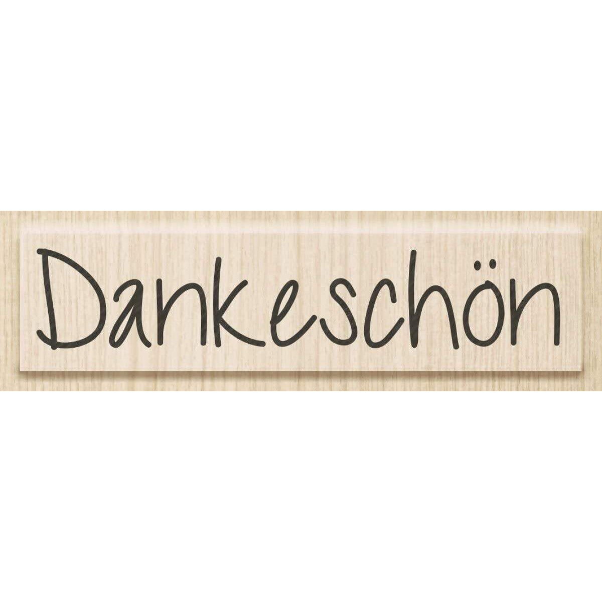 Knorr Prandell Stempel aus Holz (Danke) Motivgröße 8 x 1,7 cm , Motiv: Dankeschön