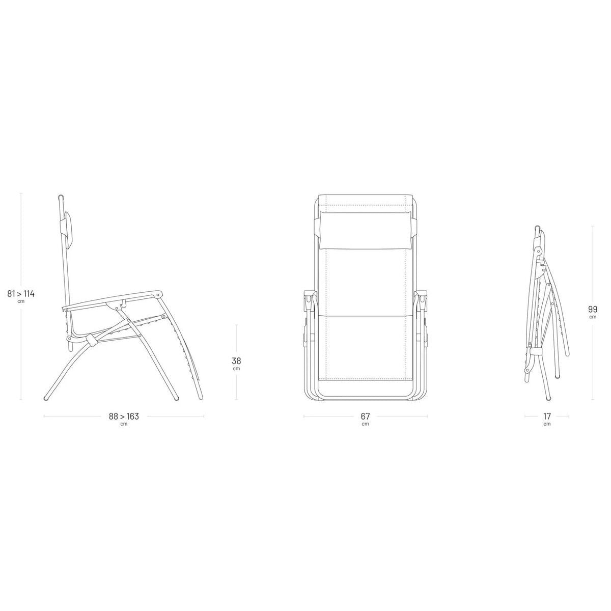Lafuma Relaxliege R CLIP  Seigle II Batyline® Beige