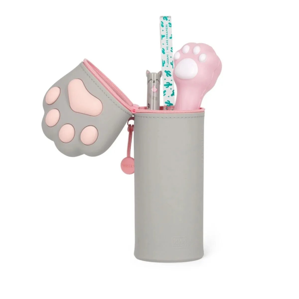 Legami Federmäppchen und Stifthalter 2-in-1 Kawaii Katzenpfote