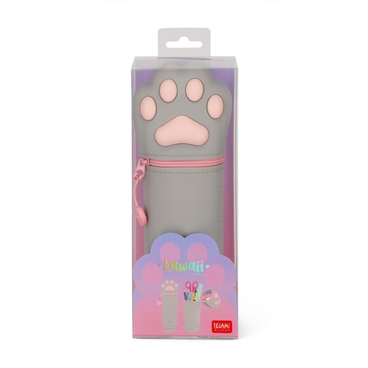 Legami Federmäppchen und Stifthalter 2-in-1 Kawaii Katzenpfote