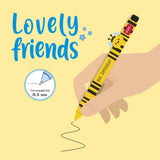 Legami Gelstift Lovely Friends Bienen-Figur 2 x14 cm Bee Different