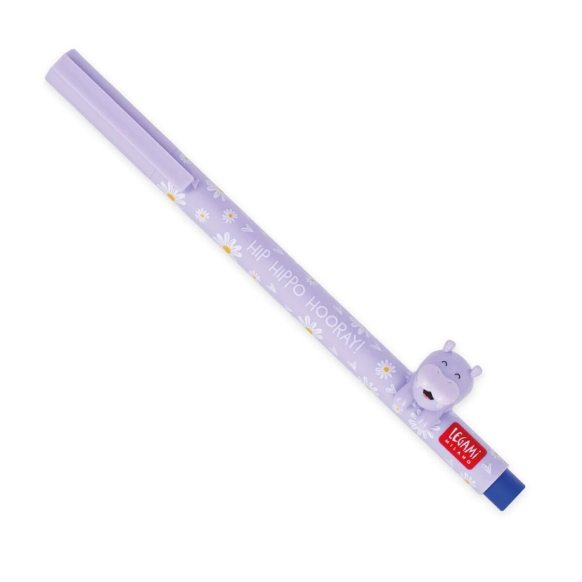 Legami Gelstift Lovely Friends Hippo-Figur Hip Hippo Hooray! Schreibfarbe blau