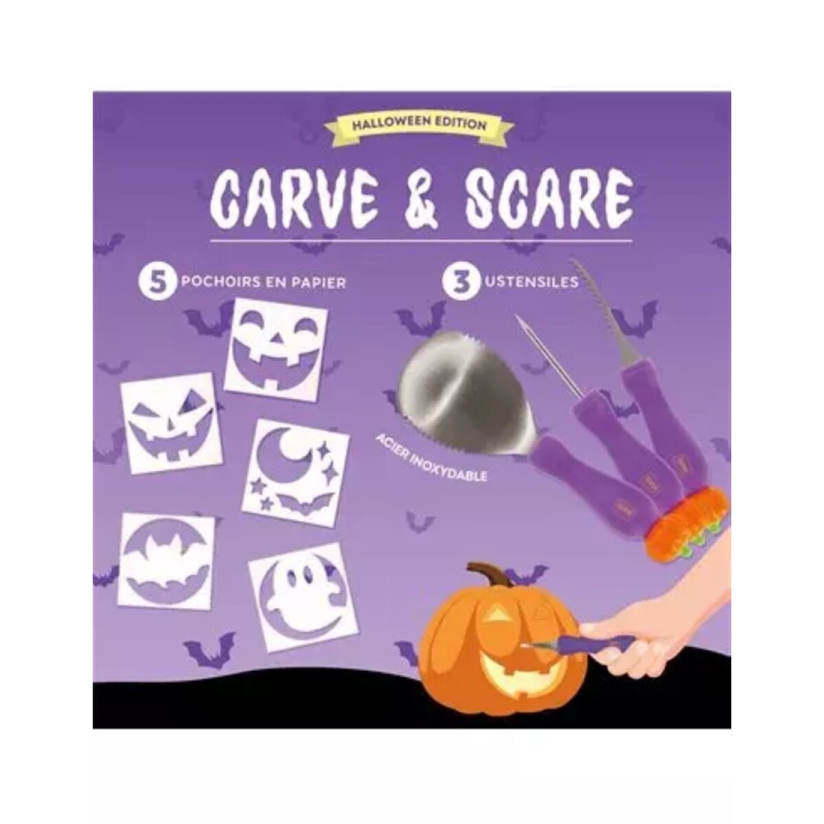 Legami Kürbisschnitzset Carve & Scare