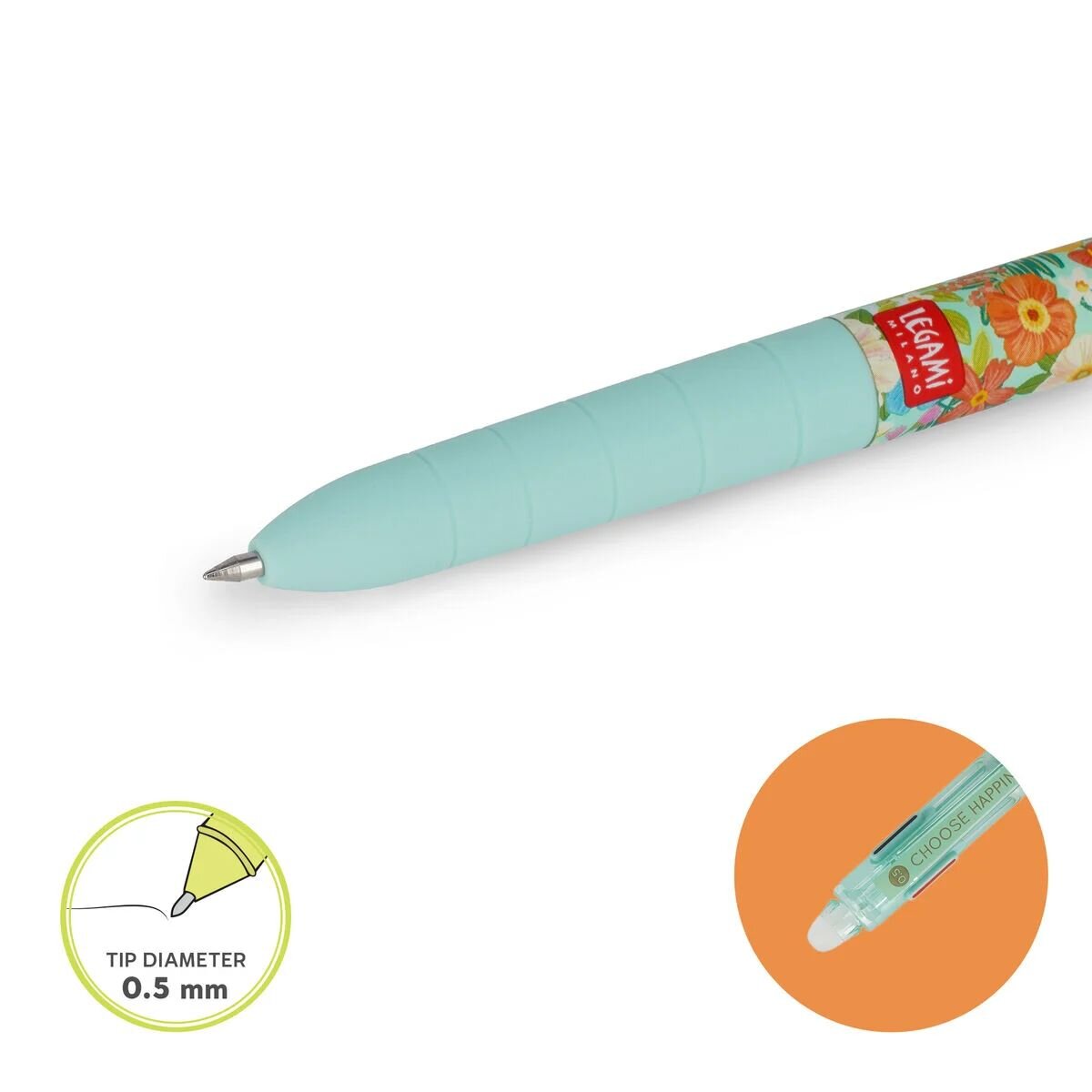 Legami Löschbaren Gelstift in 3 Farben Happy Flowers
