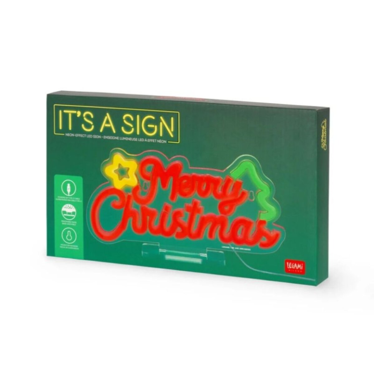 Legami Neon-Effekt-Led-Light-Schild It´s a Sign Merry XMas