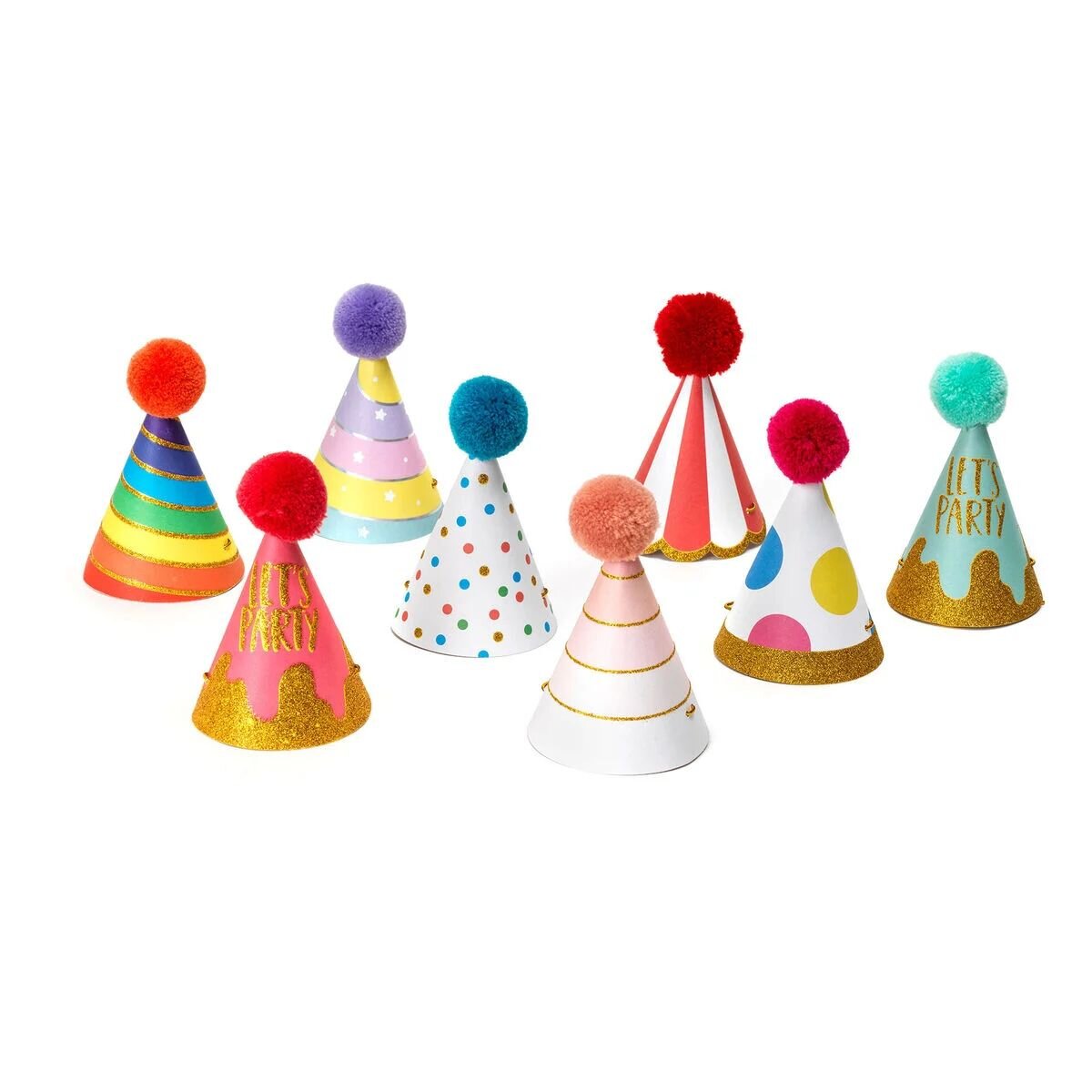 Legami Set mit 8 Partyhütchen - The Party Is On