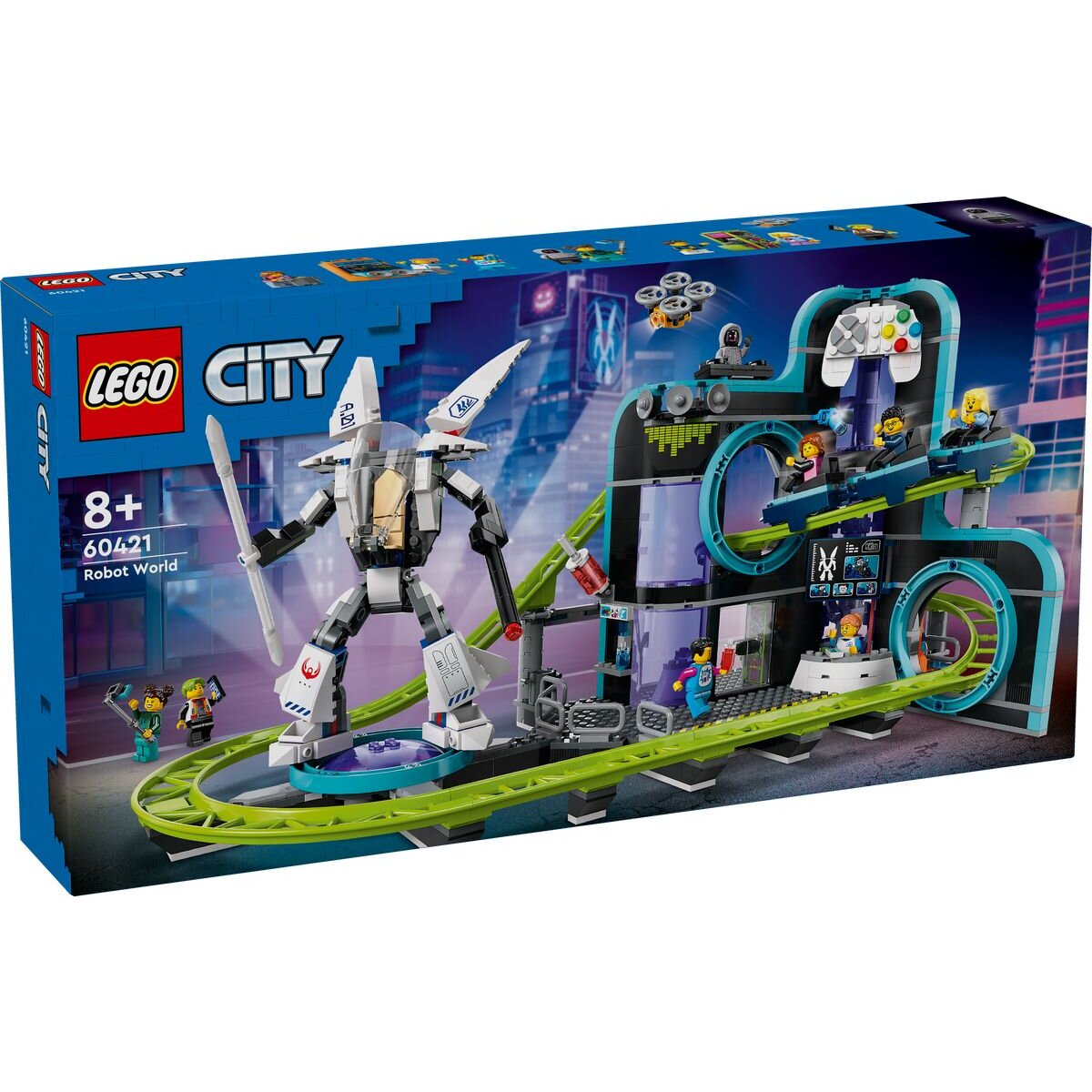 LEGO® City 60421 Achterbahn mit Roboter-Mech