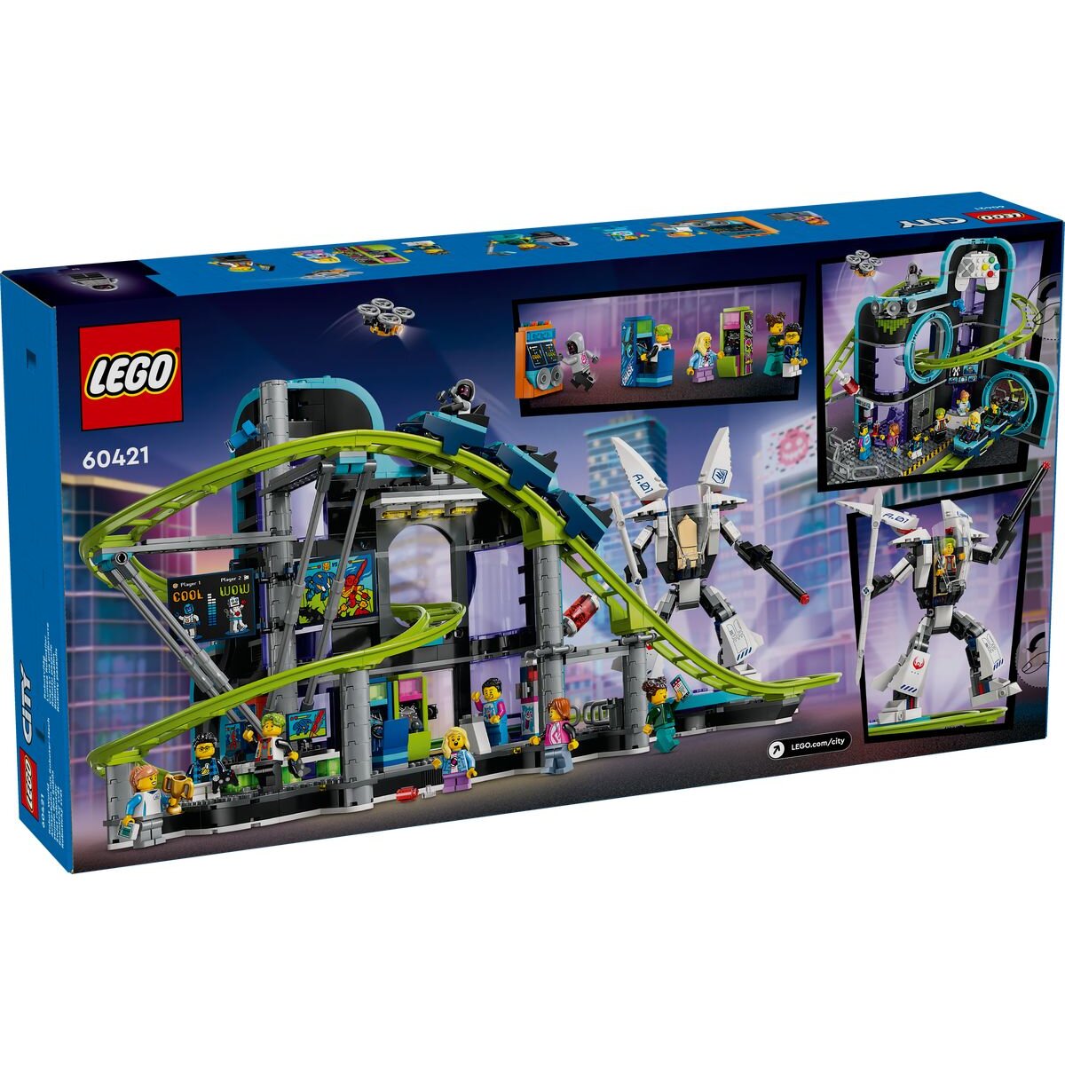 LEGO® City 60421 Achterbahn mit Roboter-Mech