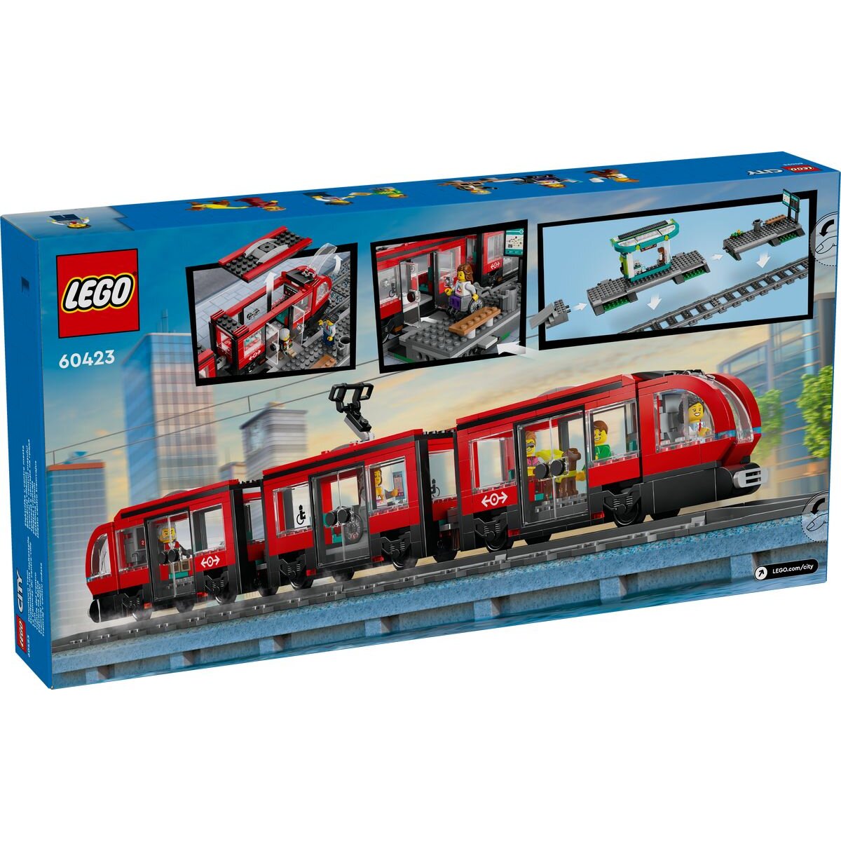 LEGO® City 60423 Straßenbahn mit Haltestelle