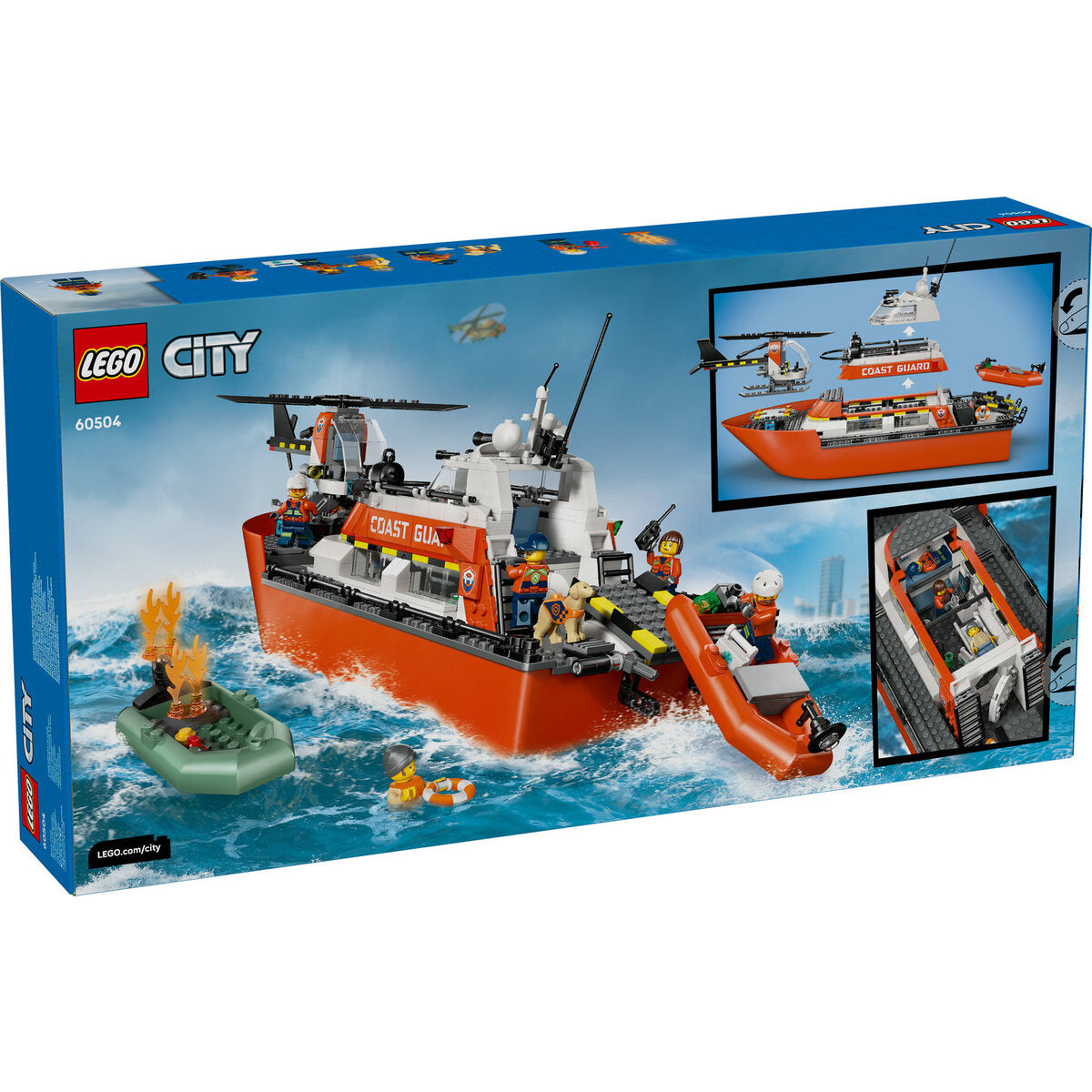 LEGO® City 60504 Rettungsboot der Küstenwache mit Hubschrauber