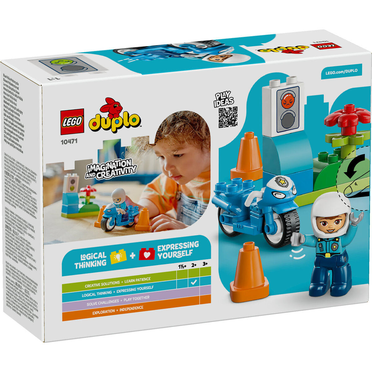 LEGO® DUPLO® Town 10471 Blaues Polizeimotorrad