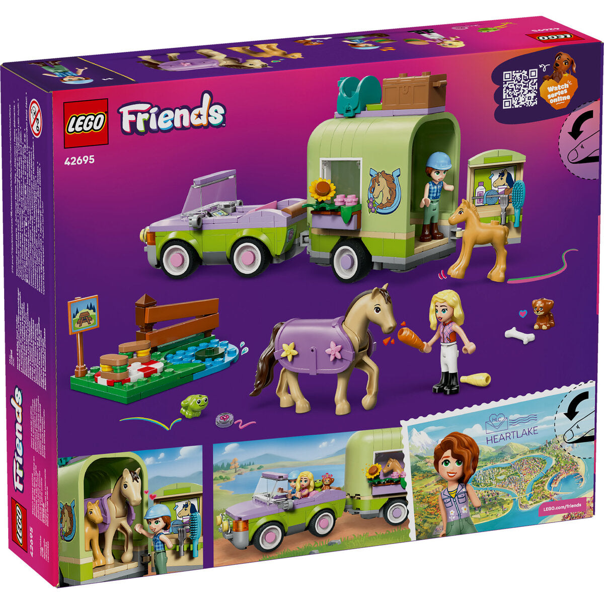 LEGO® Friends 42695 Pferd und Fohlen mit Pferdeanhänger