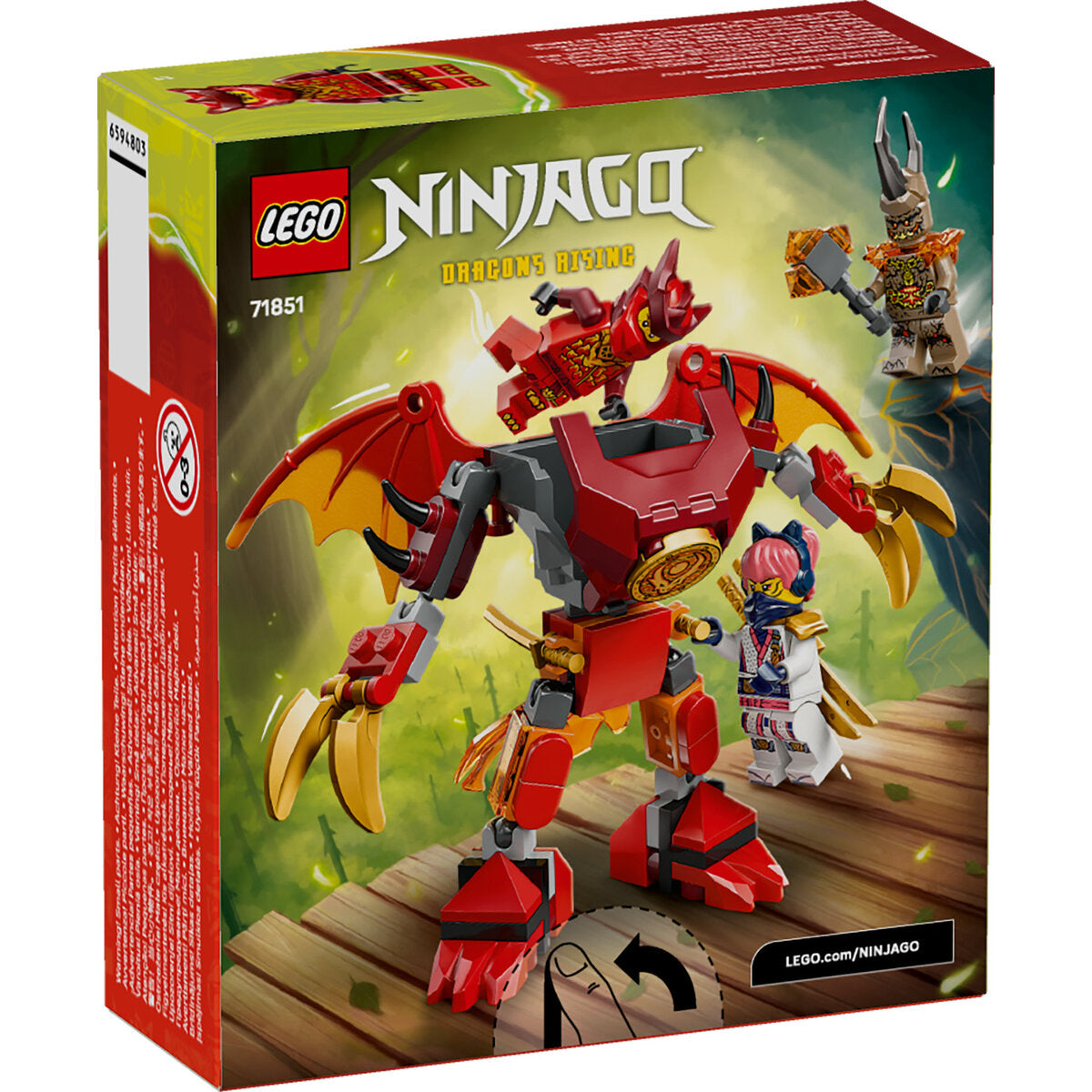 LEGO® NINJAGO® 71851 Kais Drachen-Mech Battle Set