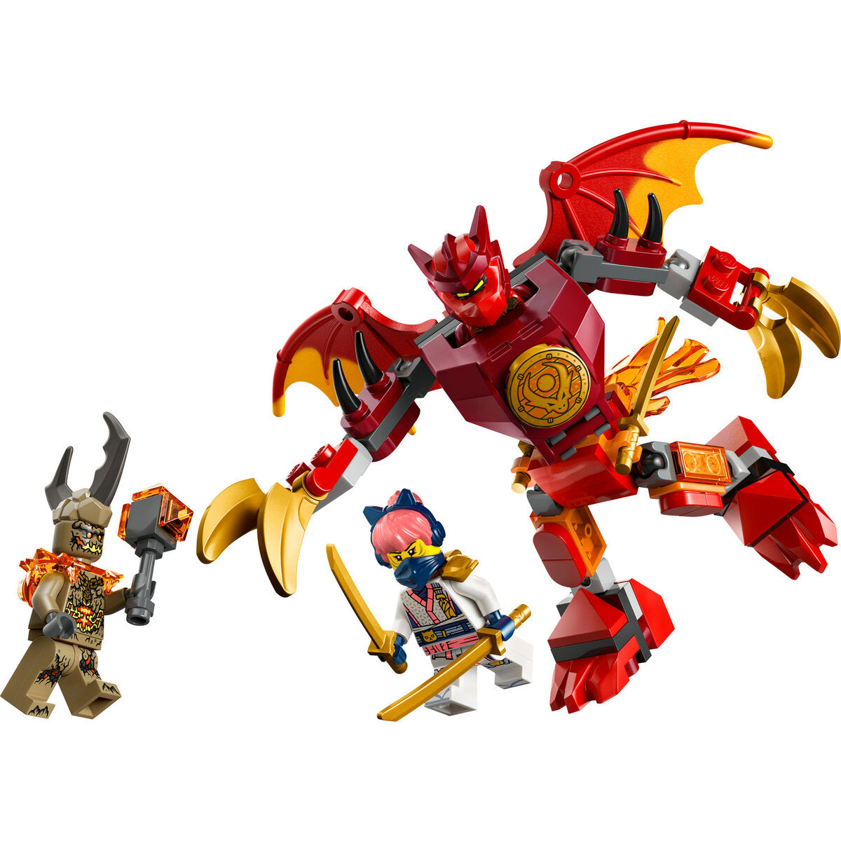 LEGO® NINJAGO® 71851 Kais Drachen-Mech Battle Set