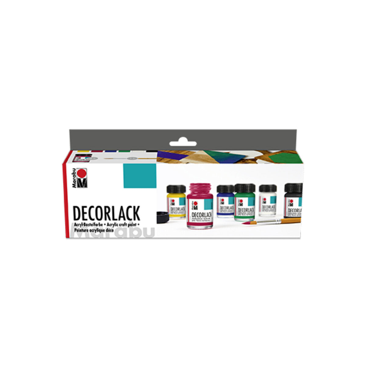 Marabu Decorlack Acryl, Starter-Set, 6 x 15 ml