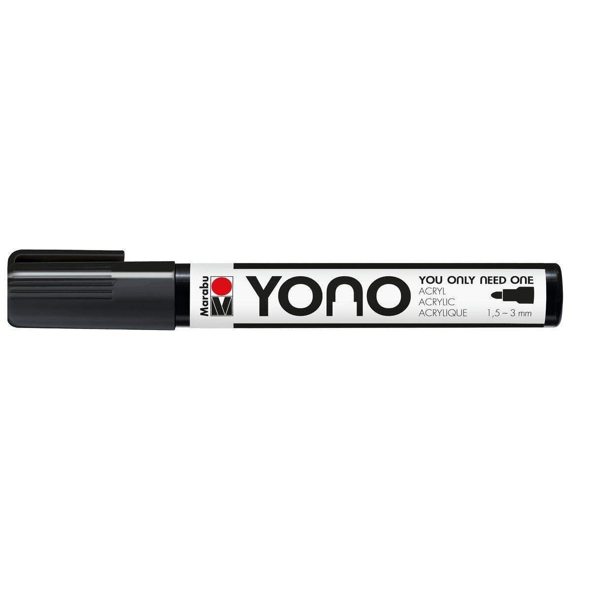 Marabu YONO Marker, Schwarz 073, 1,5-3 mm