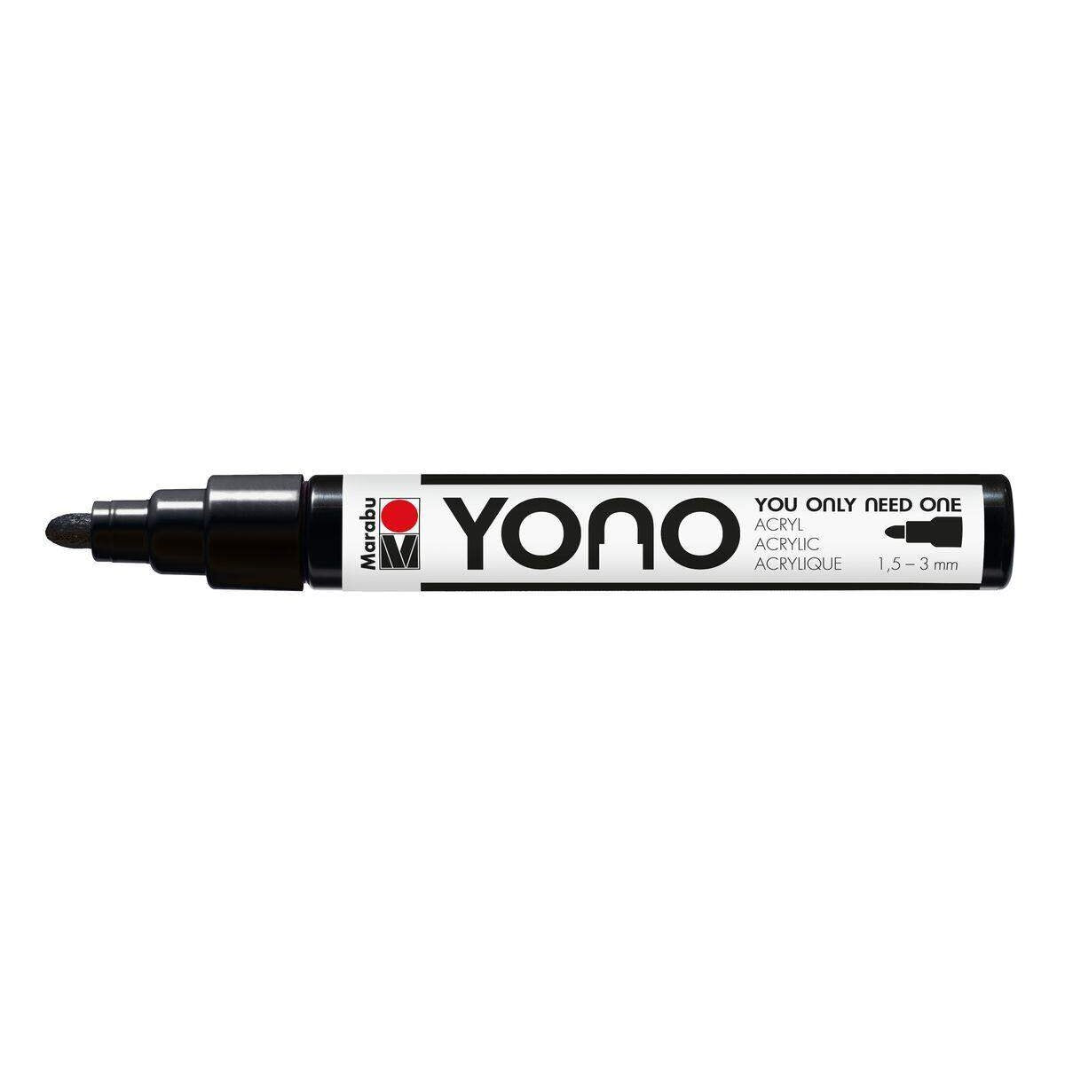 Marabu YONO Marker, Schwarz 073, 1,5-3 mm