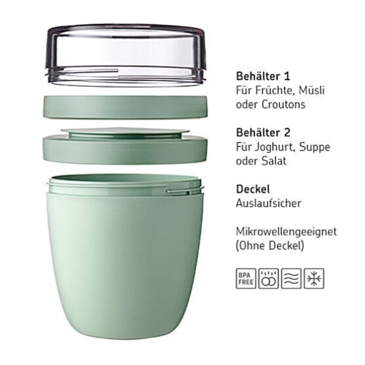 Mepal Lunchpot Ellipse - Vivid mauve