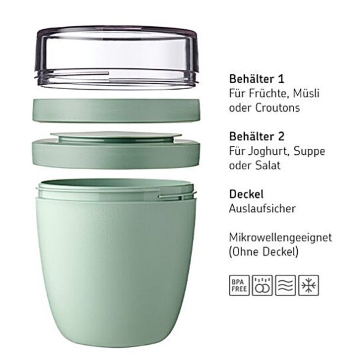 Mepal Lunchpot Ellipse mini - Nordic blue