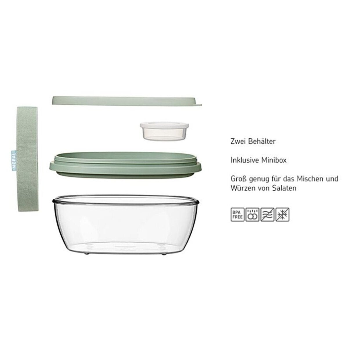 Mepal Salatbox Ellipse - Vivid mauve