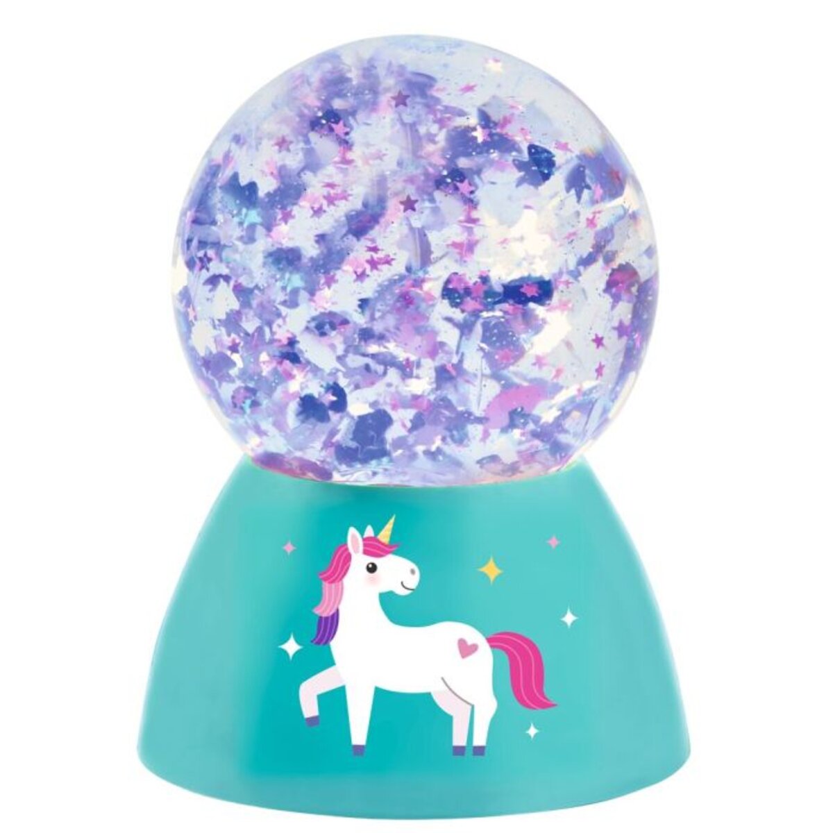 moses. LED-Glitzer-Zauberkugel Einhorn