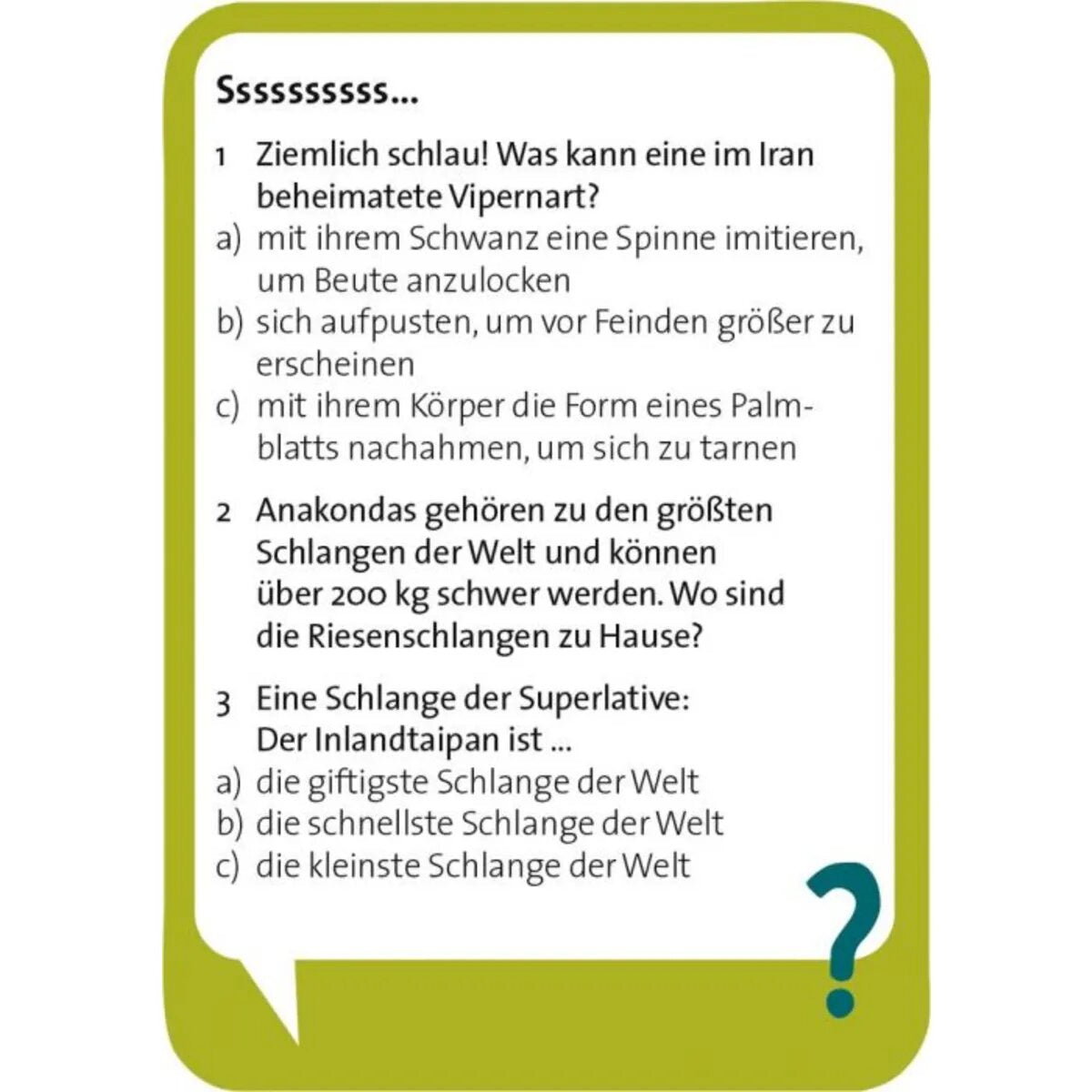 moses. Pocket Quiz Verrückte Natur