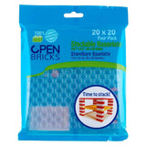 Open Bricks Baseplate 20x20 transparent clear 4