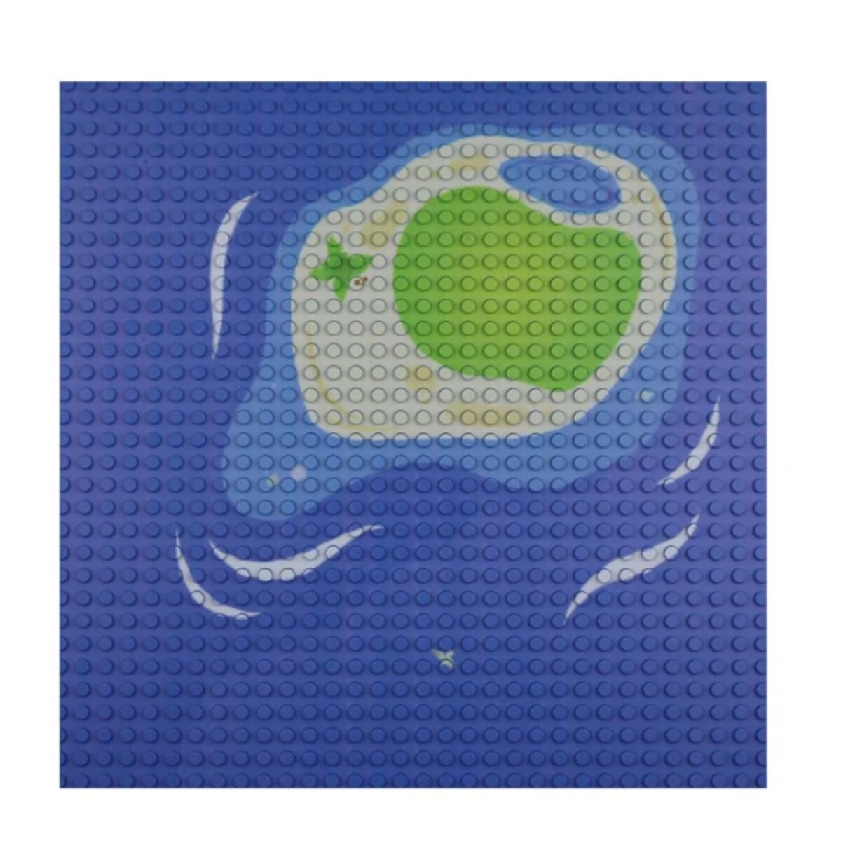 OPEN BRICKS Bauplatte 32x32 Noppen, Tiefblau – 25,5 X 25,5 Cm, Kompatibel Mit LEGO & Stapelbar