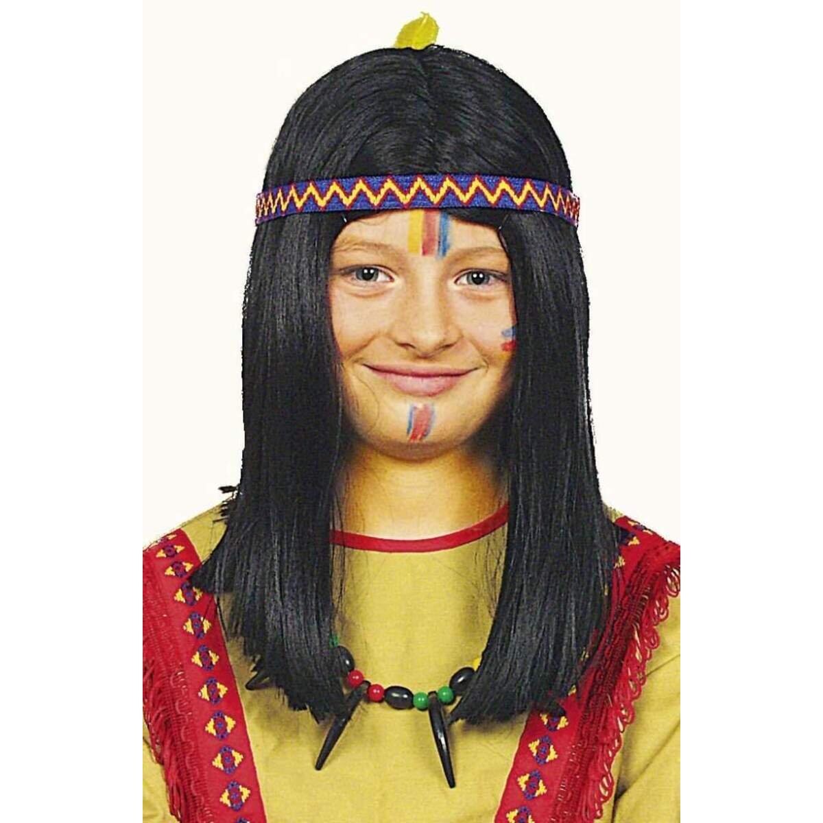 Orlob 30022.00 - Perücke Winnetou, schwarz