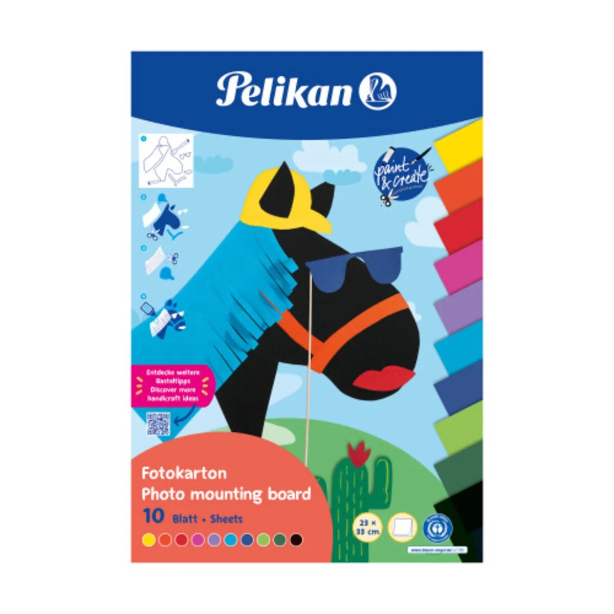 Pelikan Fotokarton Block 23 x 33 cm, 10 Blatt