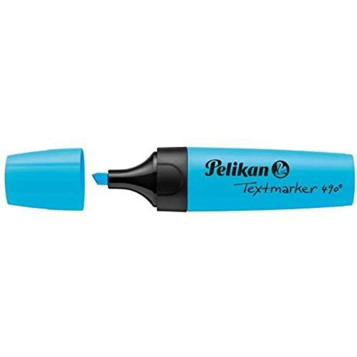 Pelikan Textmarker 490 1 bis 5 mm leuchtblau Blister