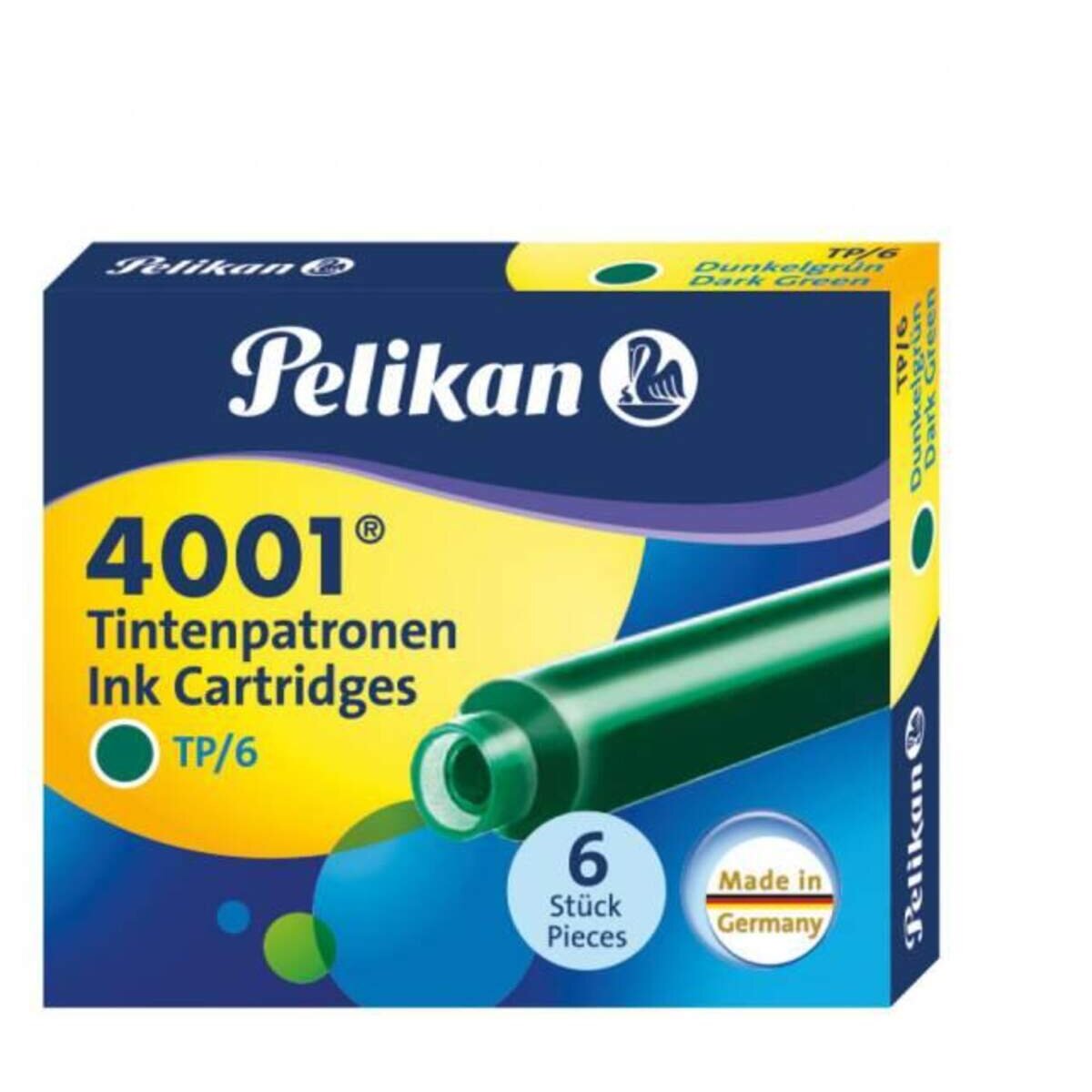 Pelikan Tintenpatronen 4001 TP/6, dunkelgrün 6 Stück