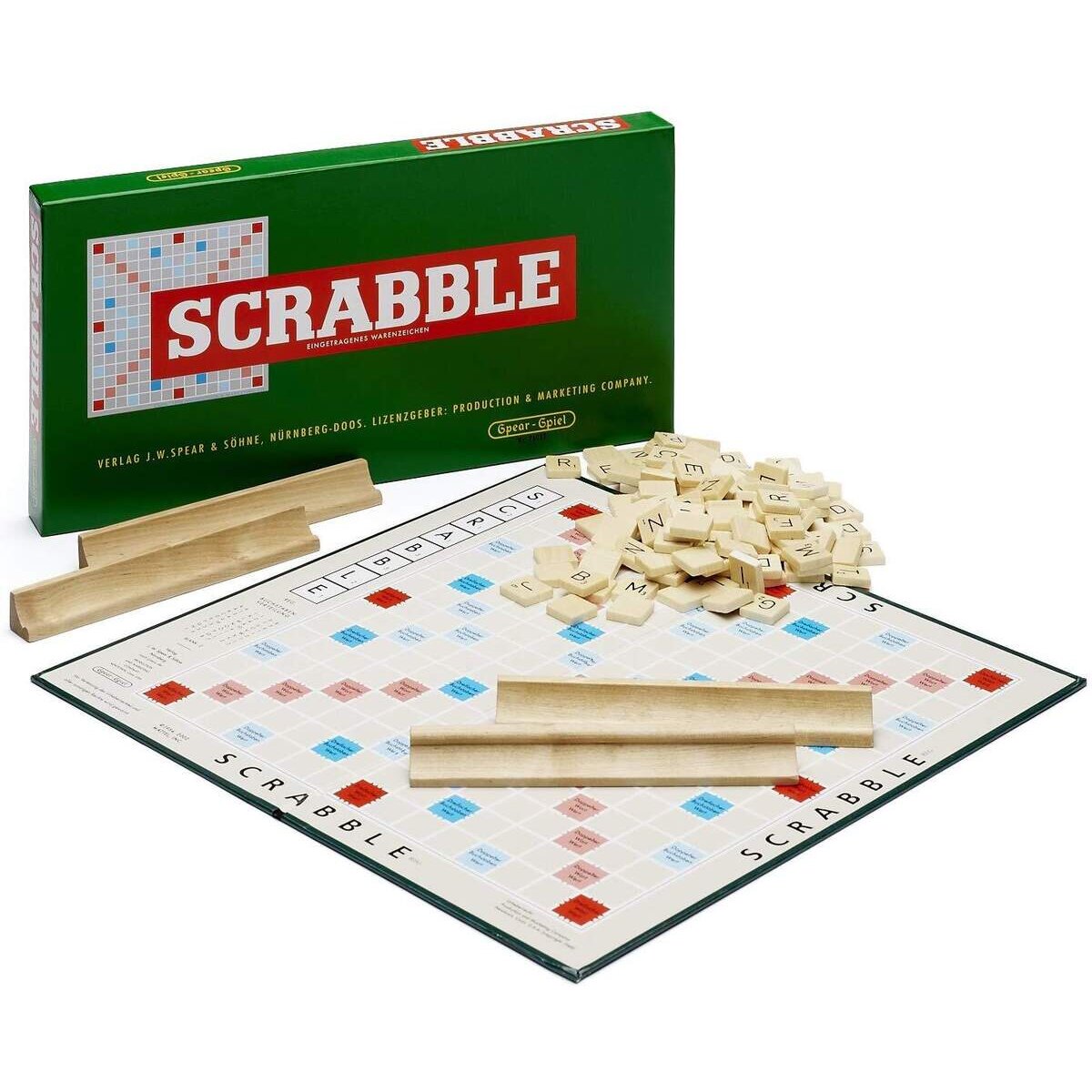 Piatnik Scrabble Jubiläumsspiel mit Holzsteinen
